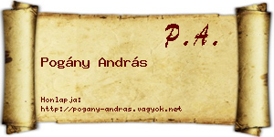Pogány András névjegykártya