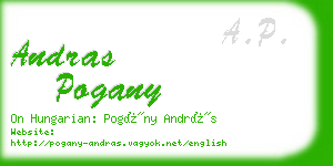 andras pogany business card